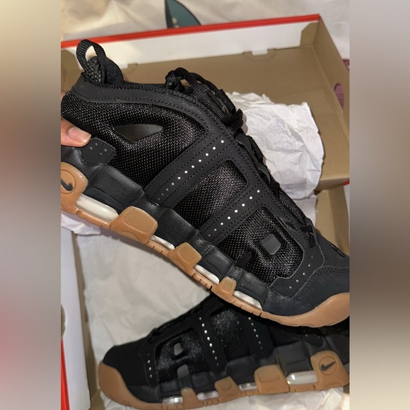 Nike Air More Uptempo Low Black/Gum Men’s sneakers - Picture 1 of 4